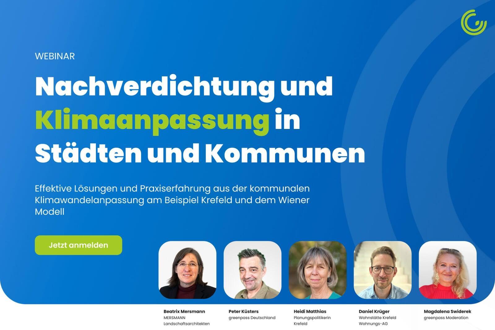 Nachverdichtung und Klimaanpassung in Städten und Kommunen